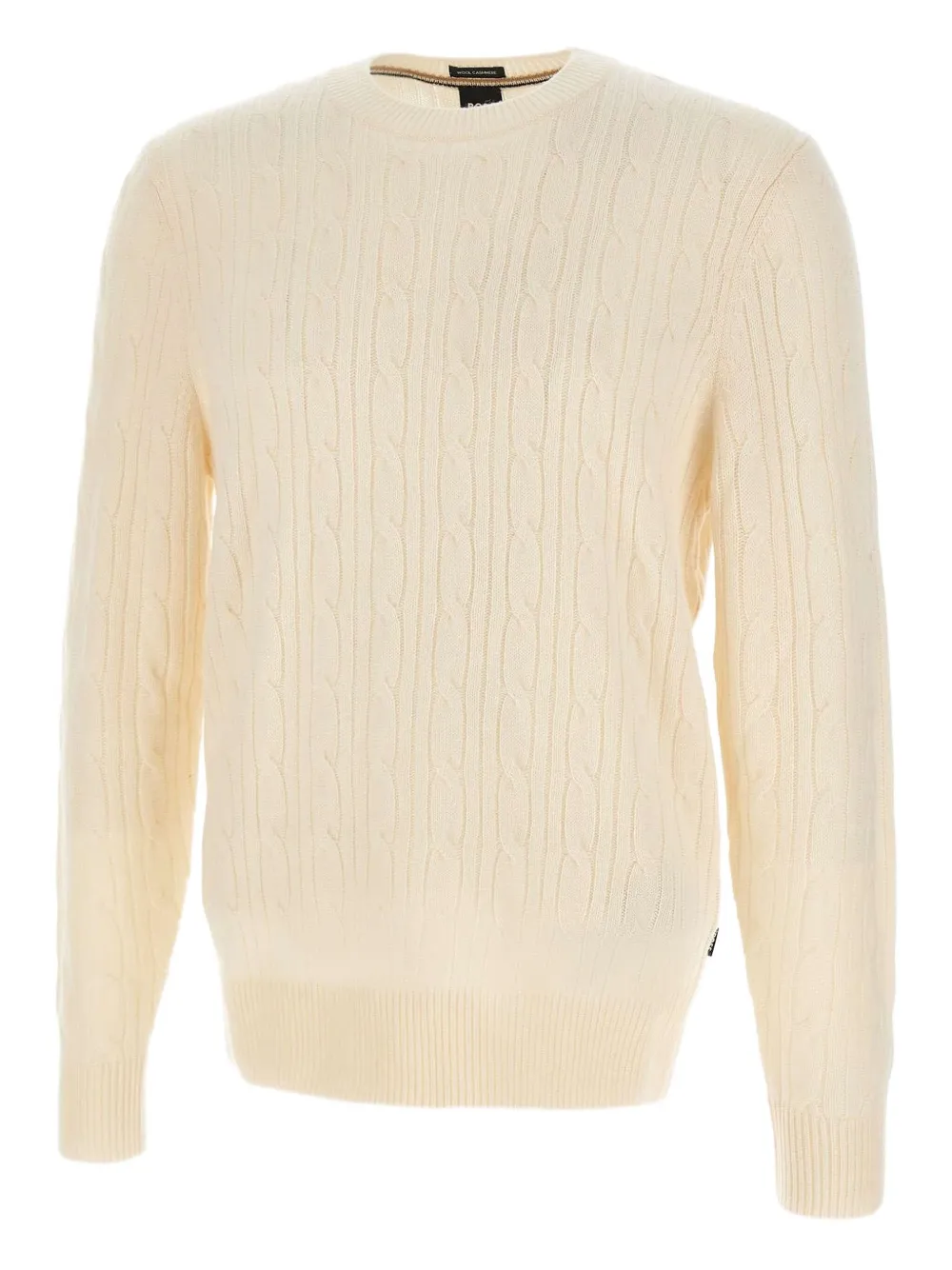 BOSS pull en maille torsadée | tons neutres | Image 1