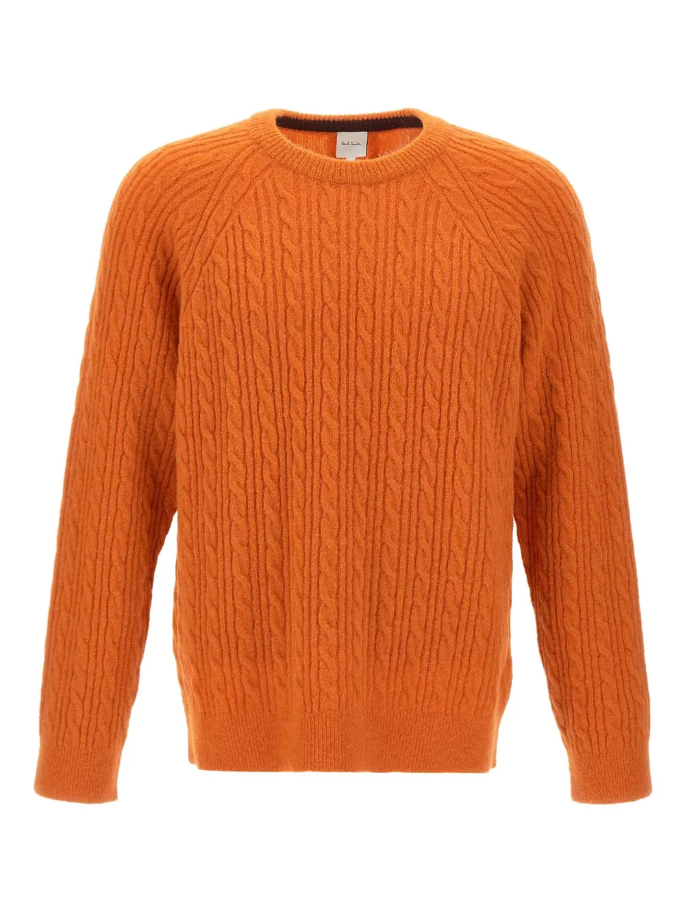 Paul Smith pull en maille torsadée à col rond | orange | Image 1