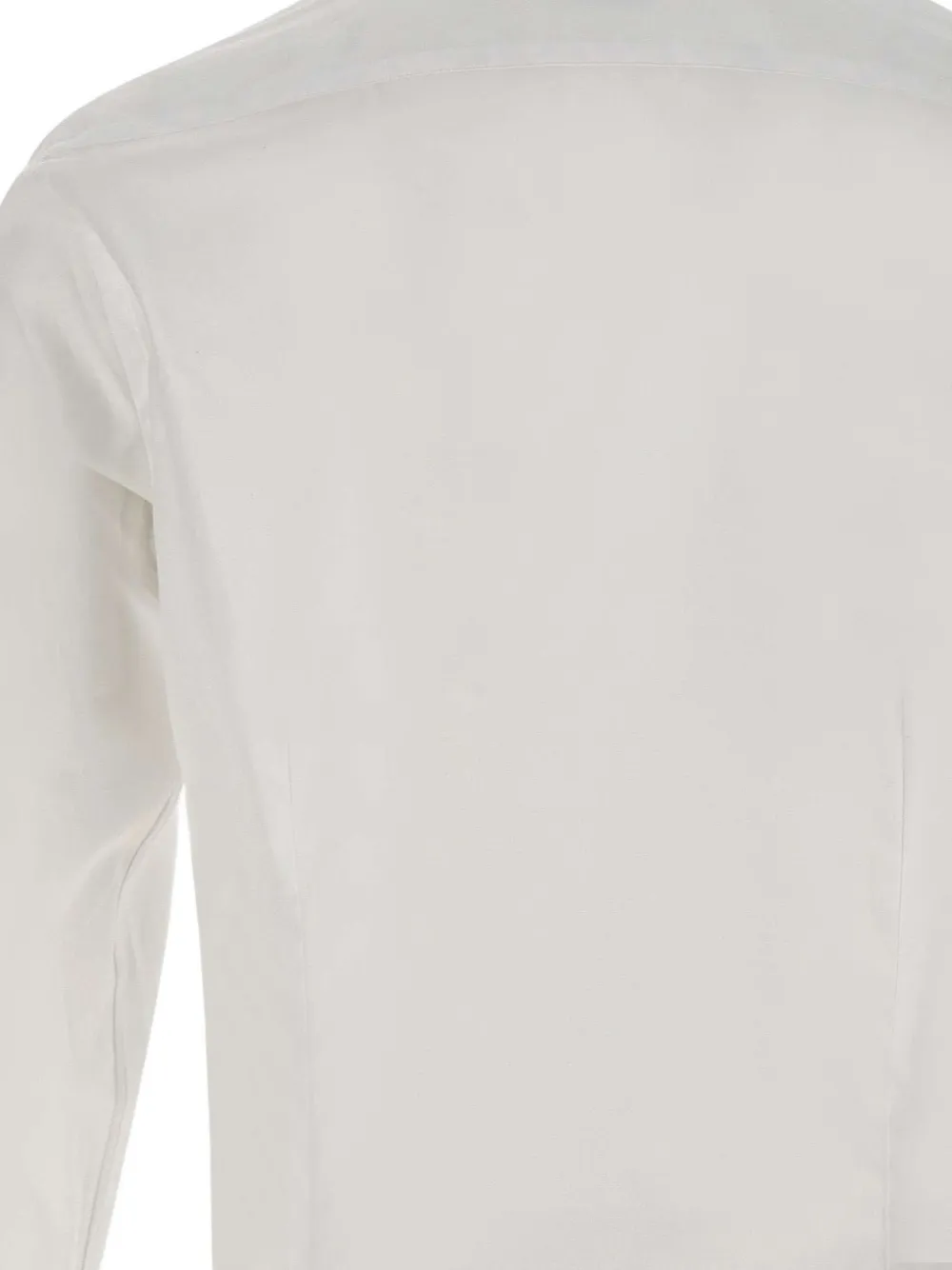 Marchesani Button Placket Long Sleeve Shirt In White