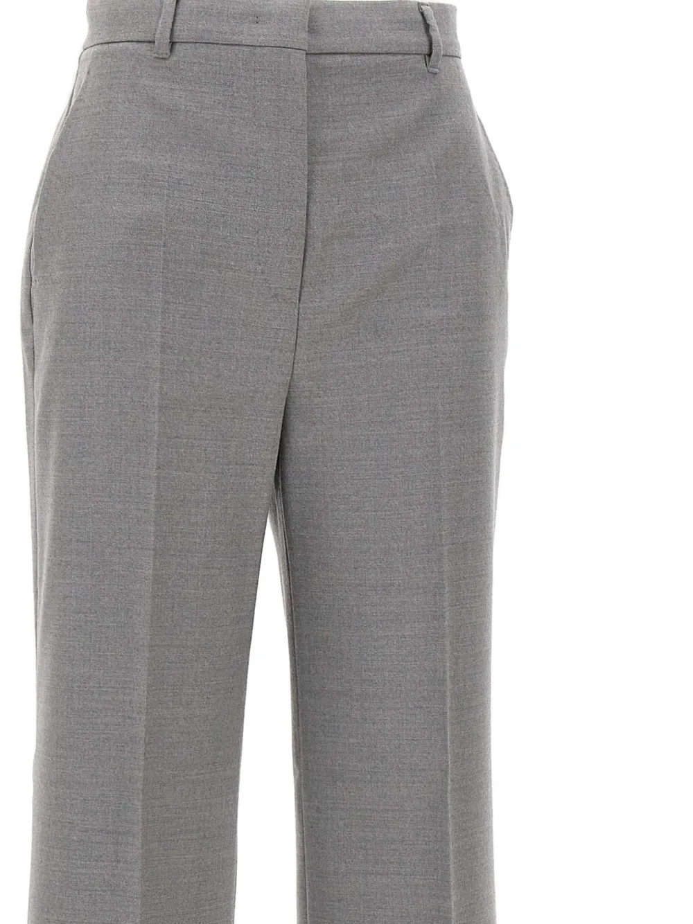 Max Mara Broek met gekreukt effect en riemlussen Grijs