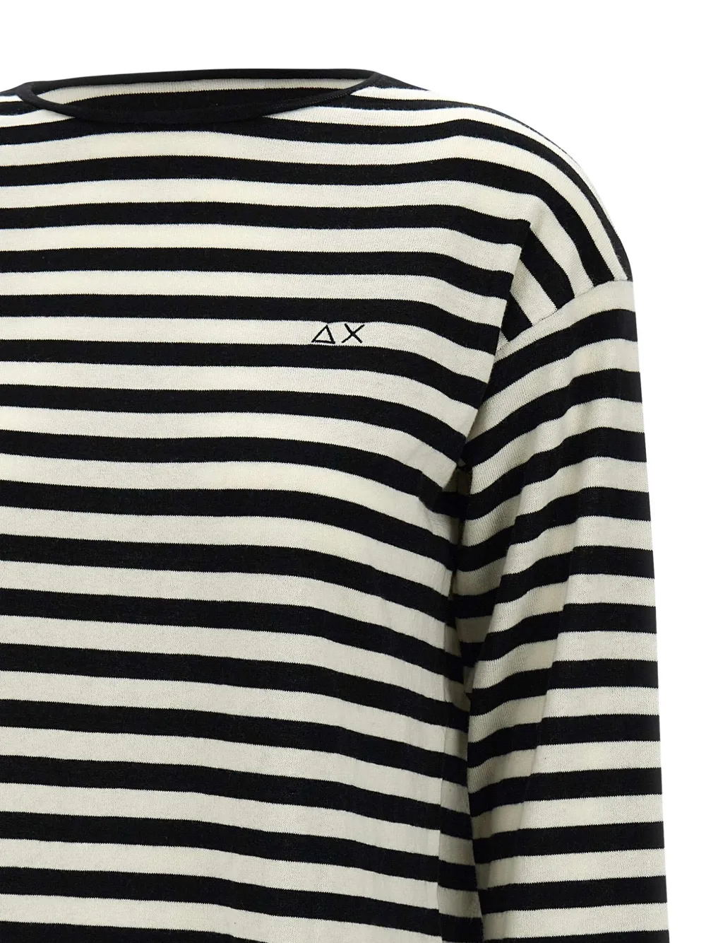 Sun 68 Striped Logo-embroidered Sweater In Multi