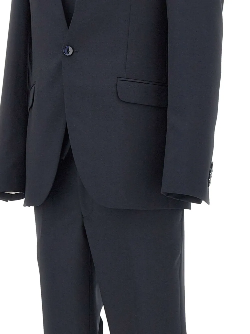 Carlo Pignatelli Mandarin Collar Three-piece Suit In Blue