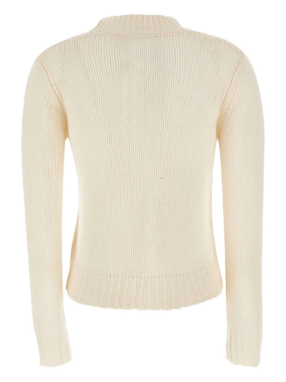 Weekend Max Mara Ribbed Cashmere Sweater In Neutral