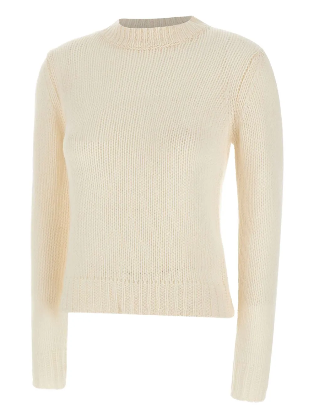 Weekend Max Mara Ribbed Cashmere Sweater In Neutral