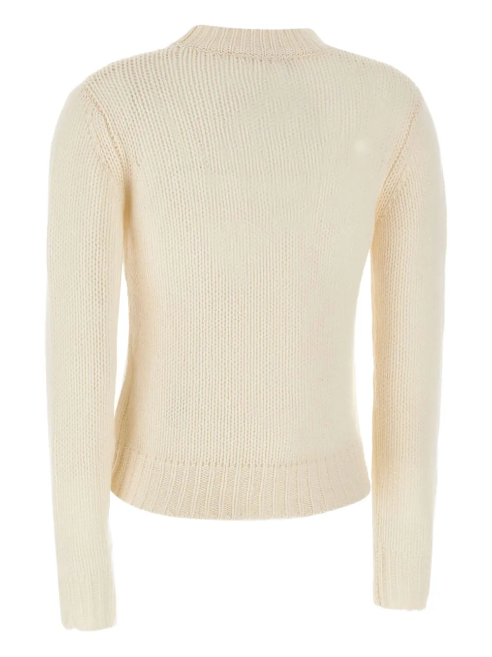 Weekend Max Mara Ribbed Cashmere Sweater In Neutral
