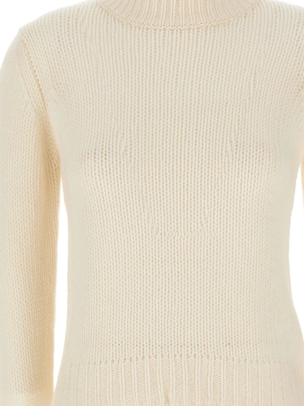 Weekend Max Mara Ribbed Cashmere Sweater In Neutral