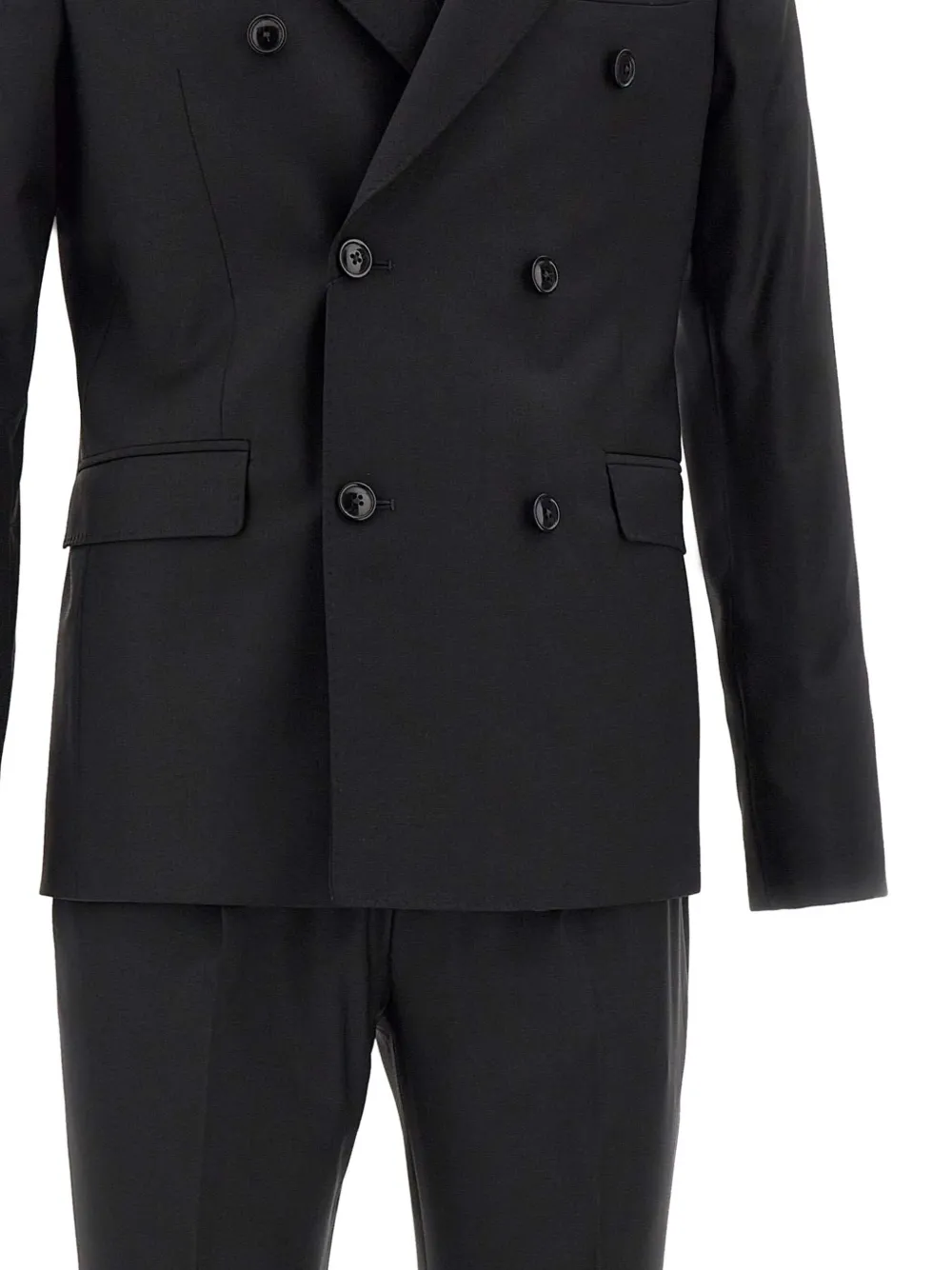 Marchesani Double-breasted Suit In Black