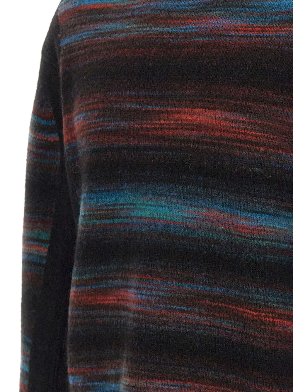 Paul Smith Striped Crew Neck Long Sleeve Sweater In Black