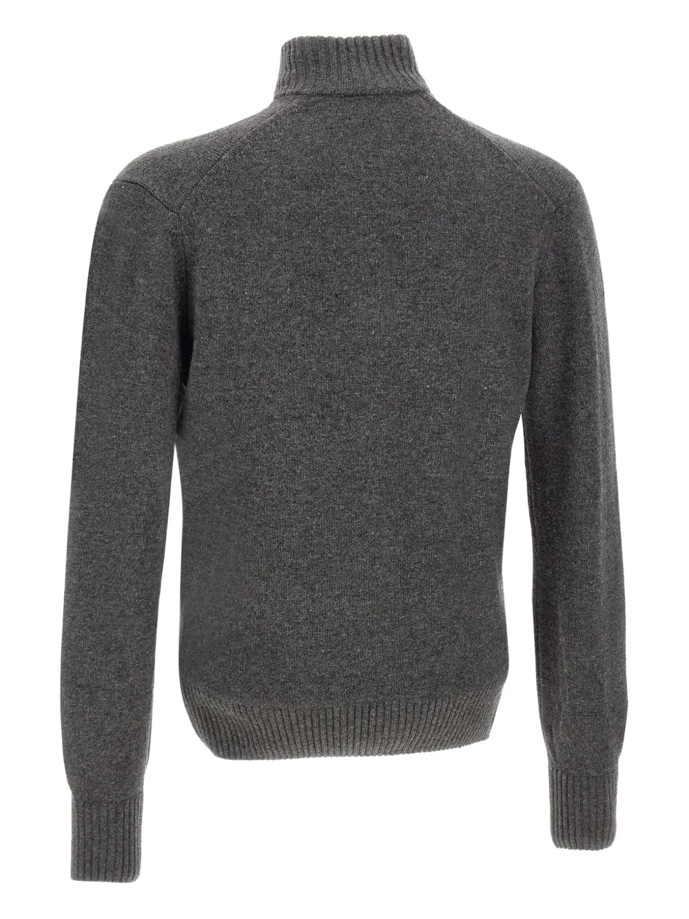 Lacoste Trui met borduurwerk en halve rits Grijs