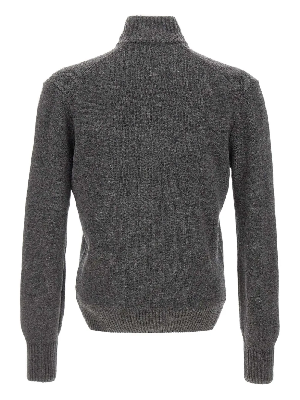 Lacoste half-zip embroidered sweater - Grijs