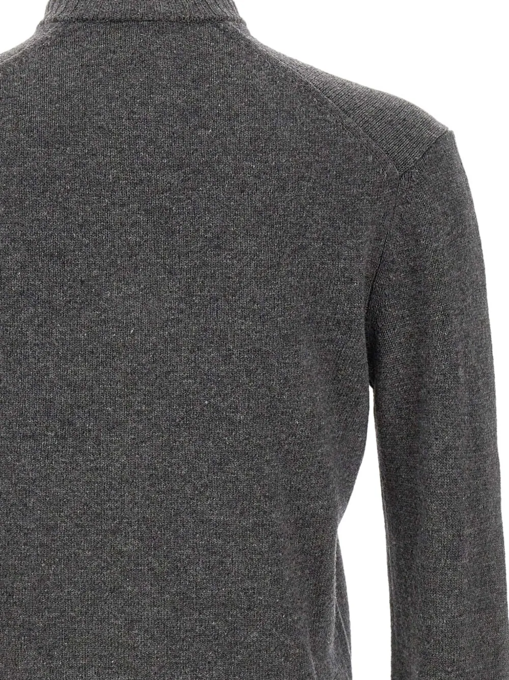 Lacoste Trui met borduurwerk en halve rits Grijs