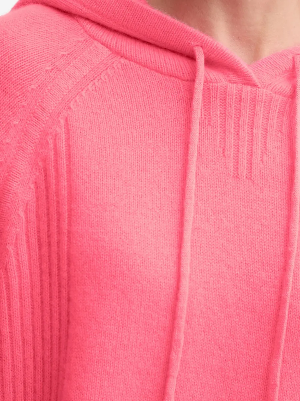 FROM FUTURE Geribbelde hoodie met capuchon Roze