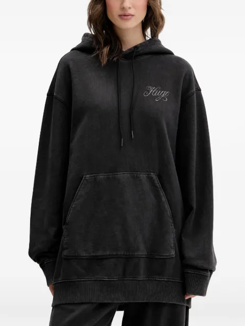 HUGO embellished-logo hoodie