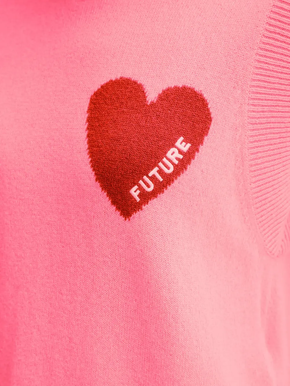 From Future Heart-motif Sleeveless Vest In Pink