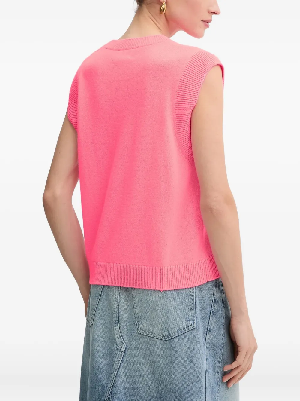 From Future Heart-motif Sleeveless Vest In Pink