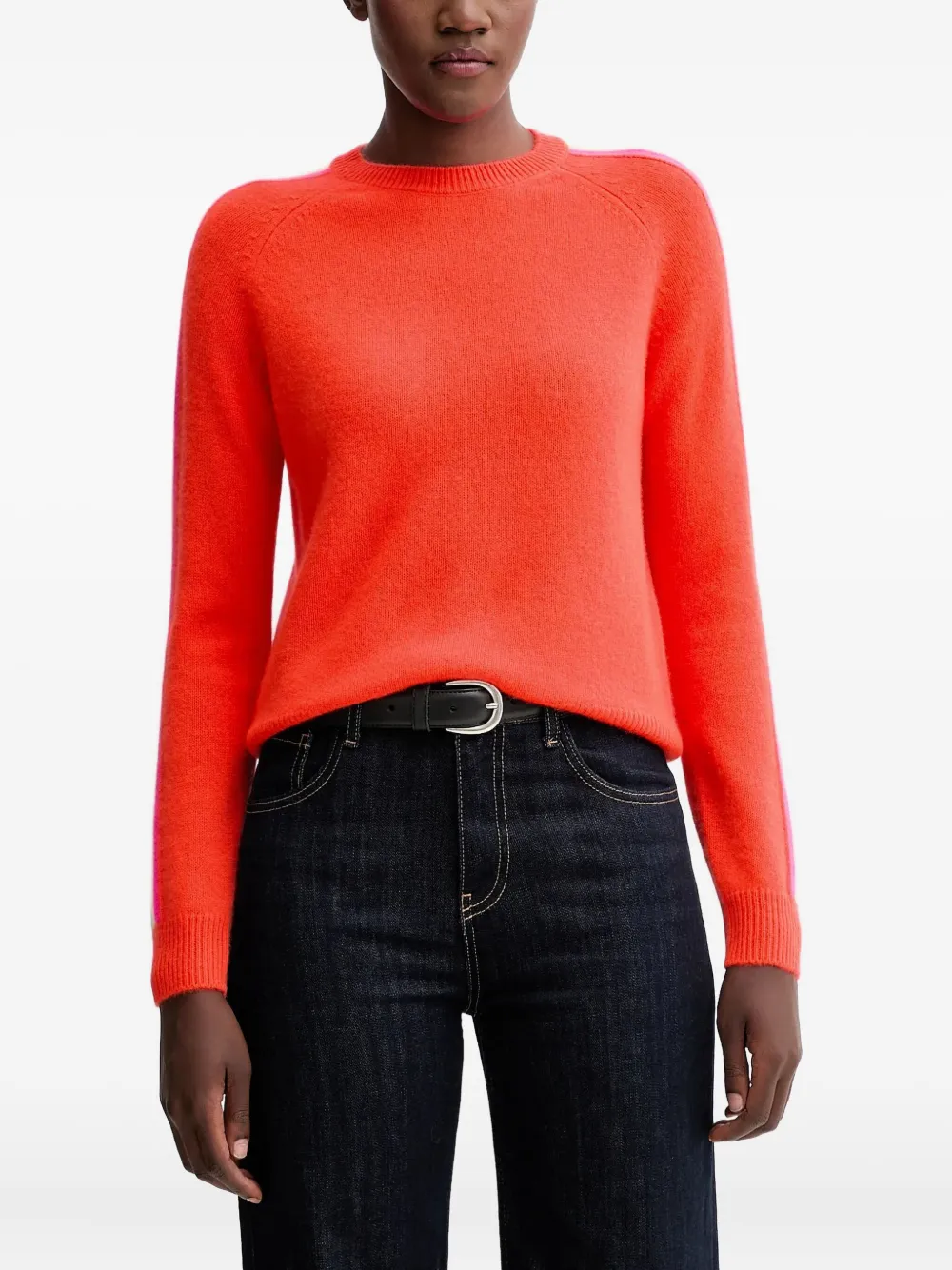 FROM FUTURE stripe-detail sweater | Orange | Image 1
