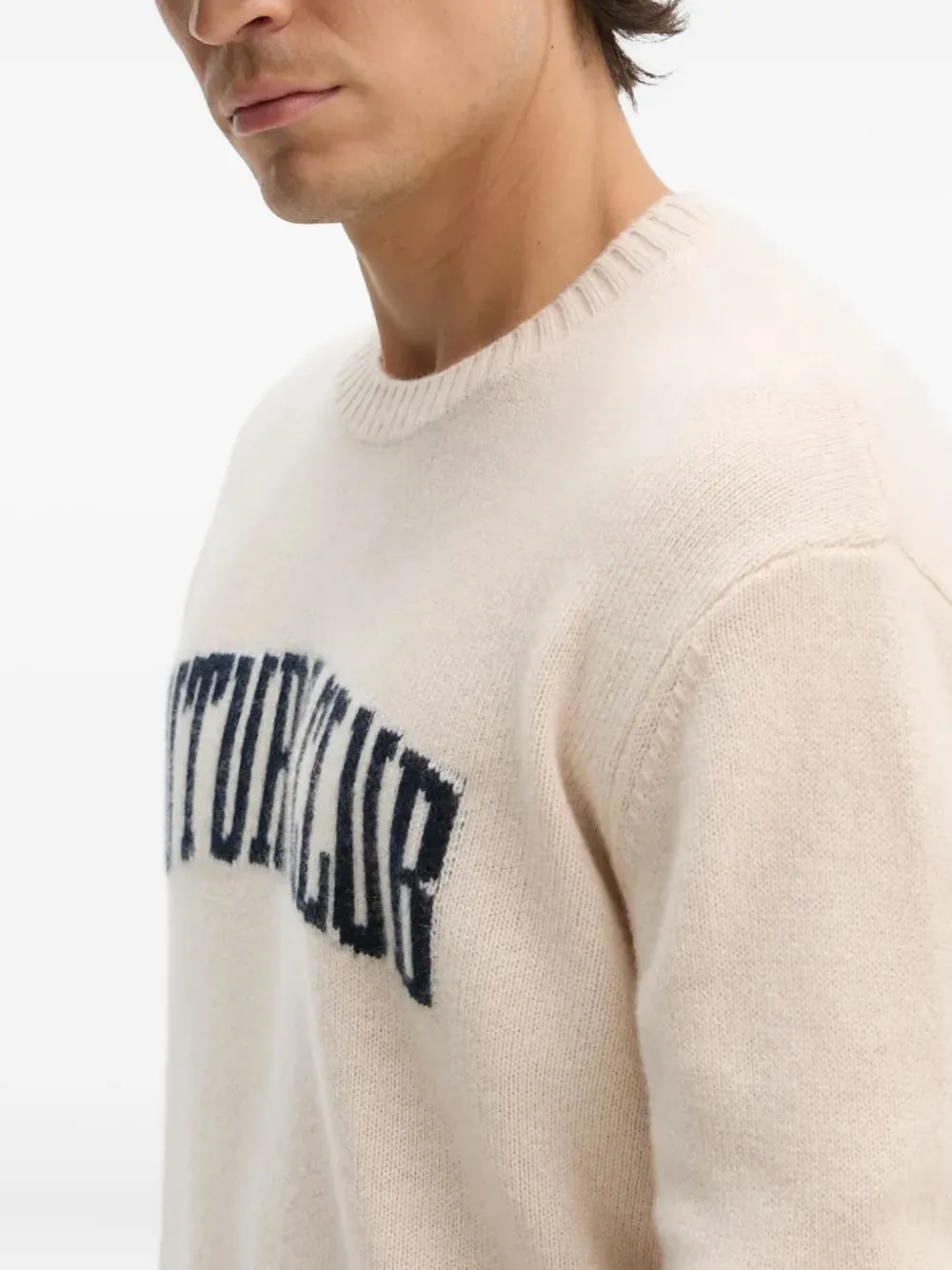 From Future Crew-neck Cashmere Sweater In Neutral