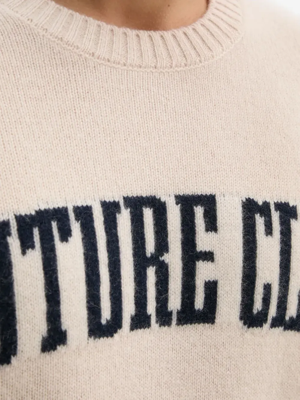 From Future Crew-neck Cashmere Sweater In Neutral