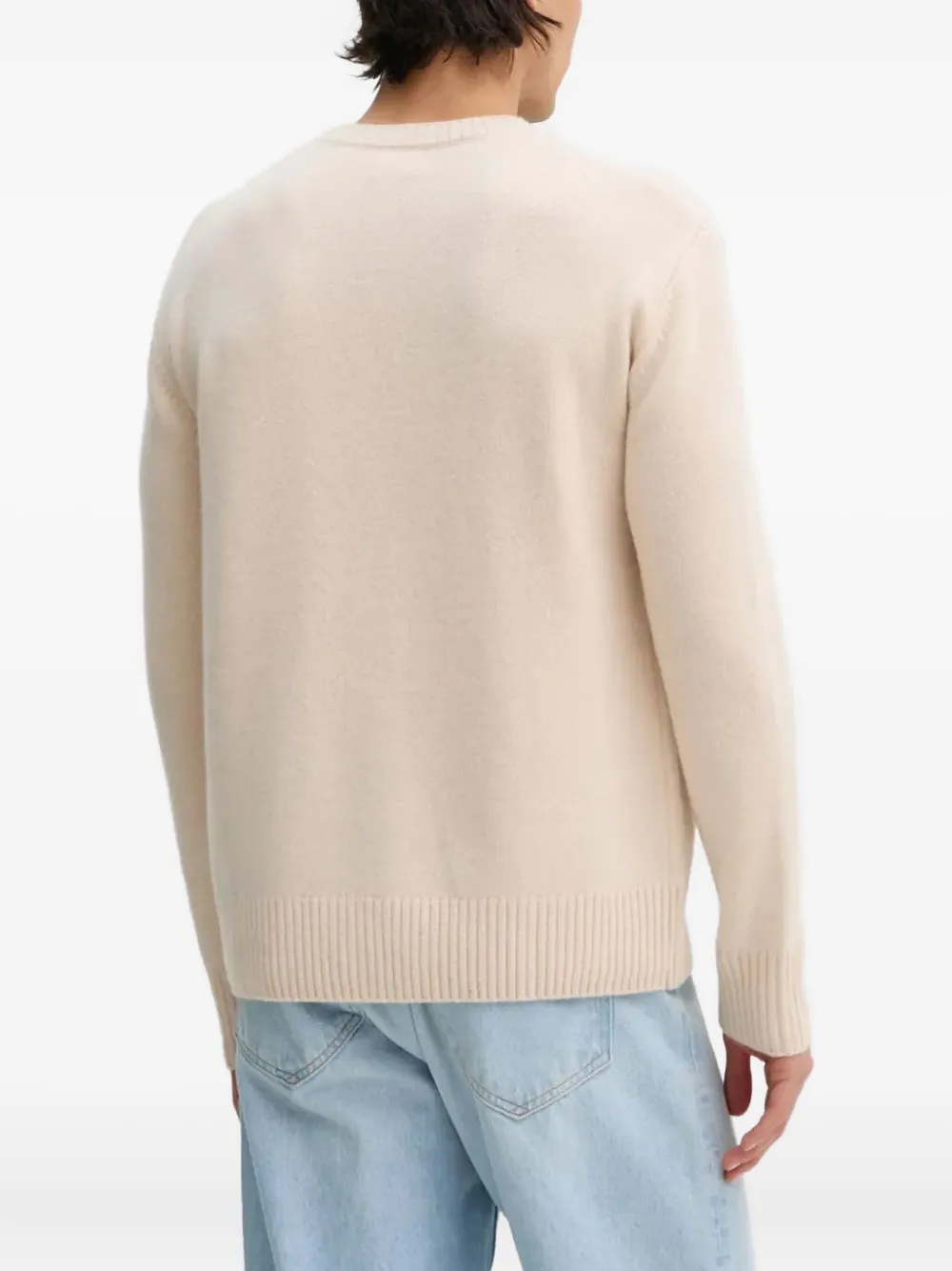 From Future Crew-neck Cashmere Sweater In Neutral
