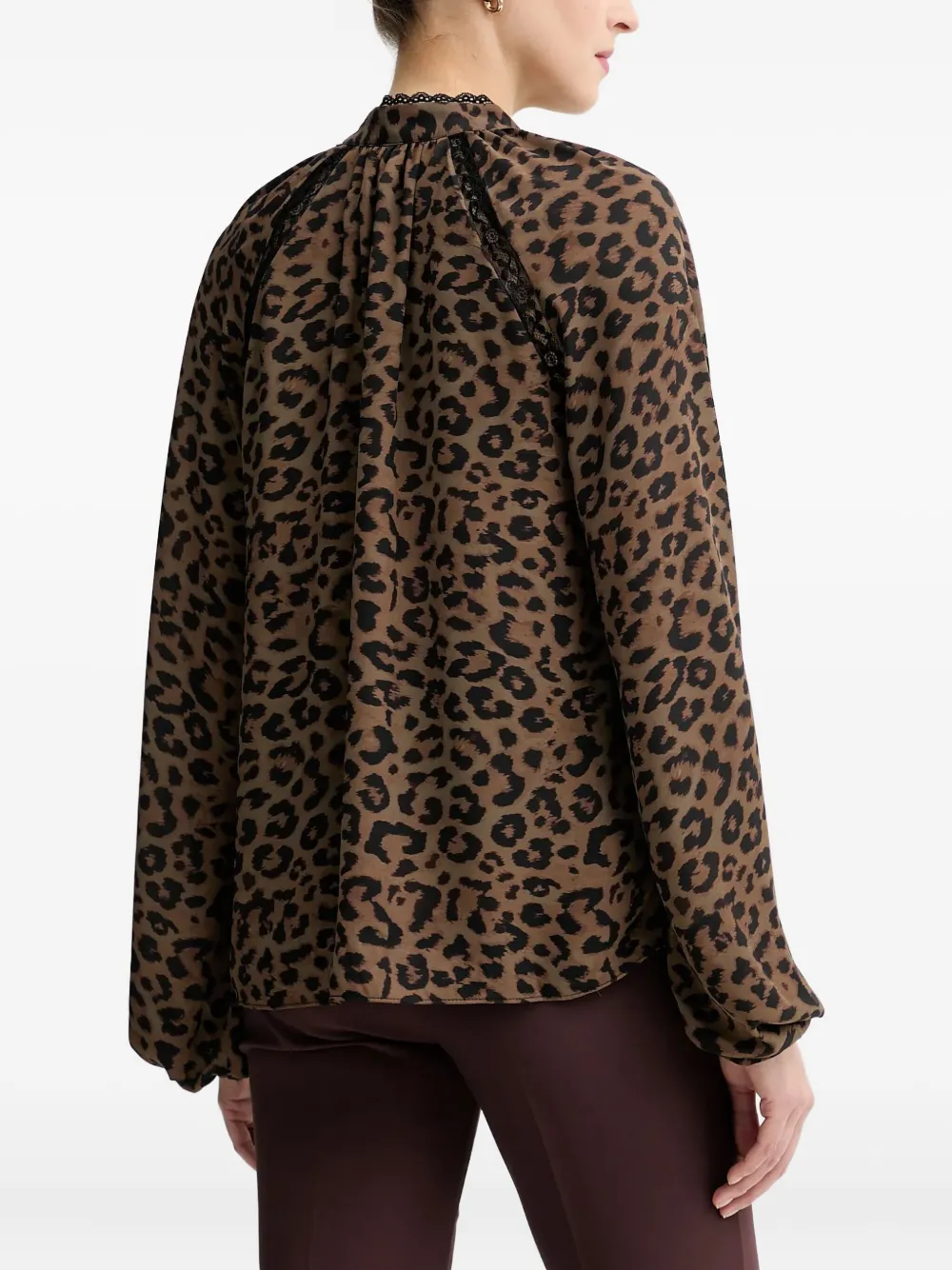 GUESS USA Top met dierenprint Bruin