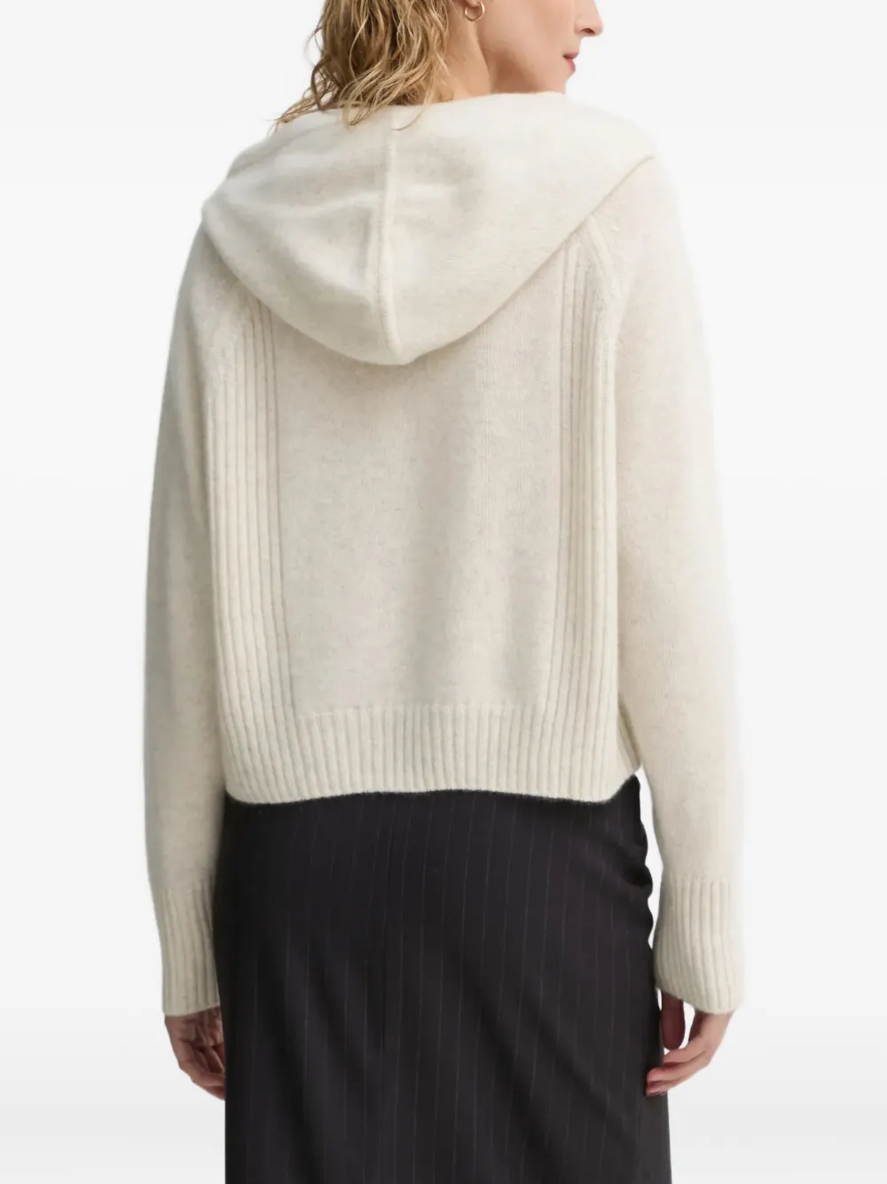 FROM FUTURE hooded ribbed hoodie - Beige