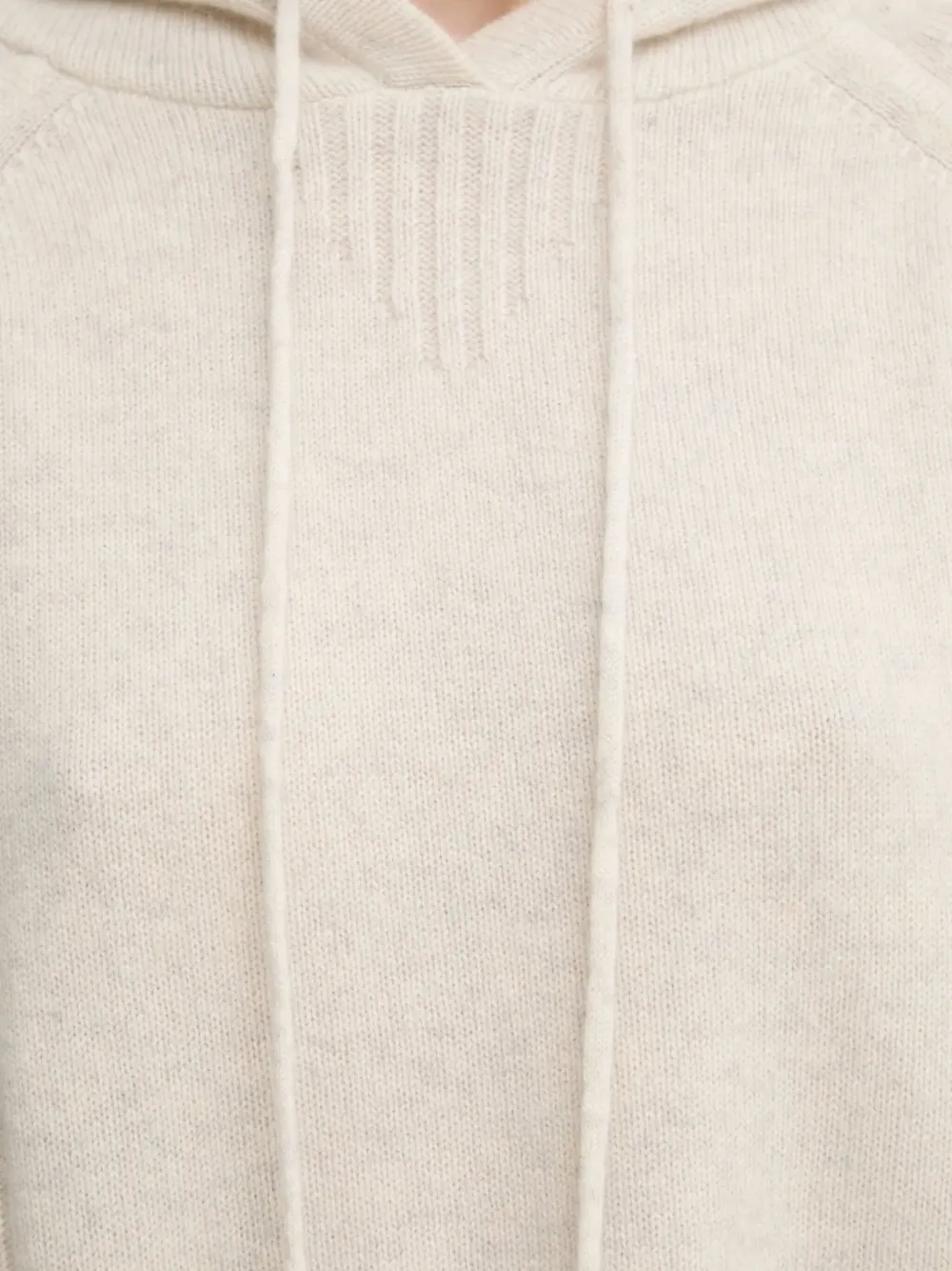 From Future Hooded Ribbed Hoodie In Neutral