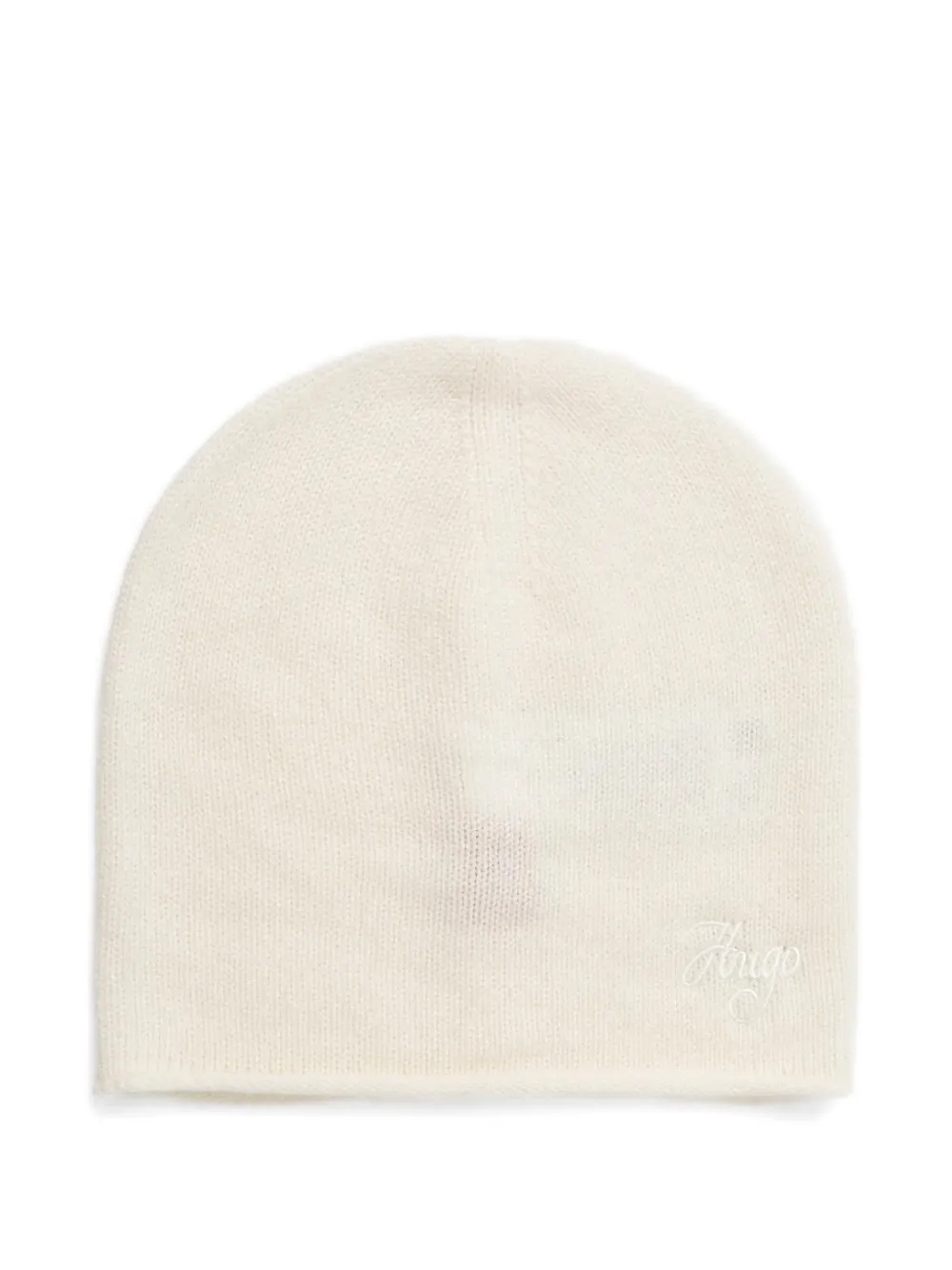 HUGO embroidered-logo beanie hat | Neutrals | Image 1