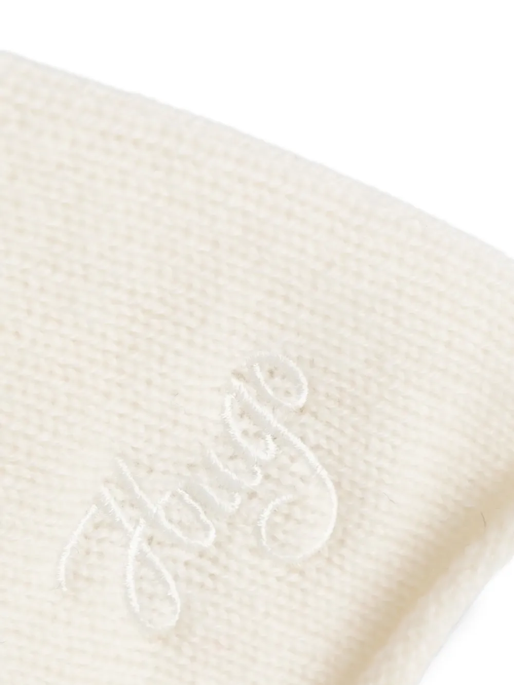 HUGO embroidered-logo beanie hat - Beige