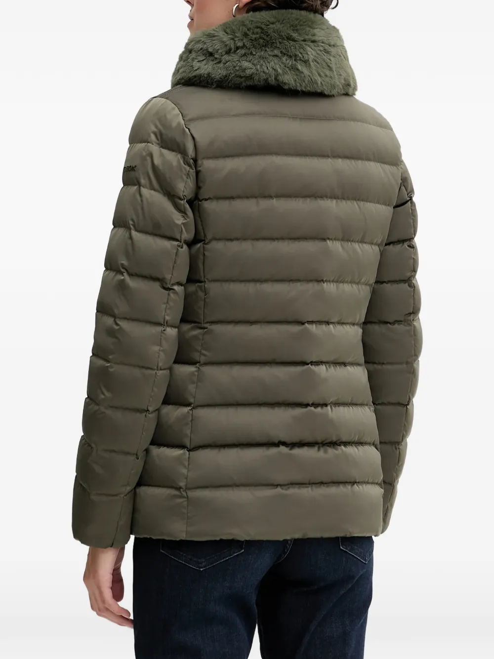  Geox Bettanie Texture-collar Quilted Jacket - Green 