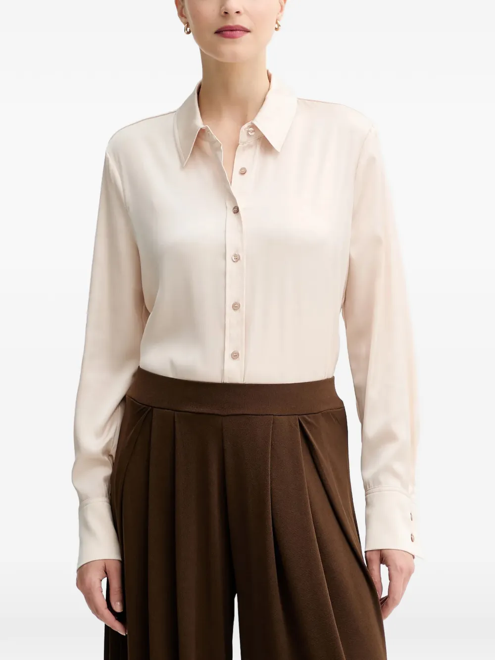 GUESS USA buttoned collared top | Neutrals | Image 1