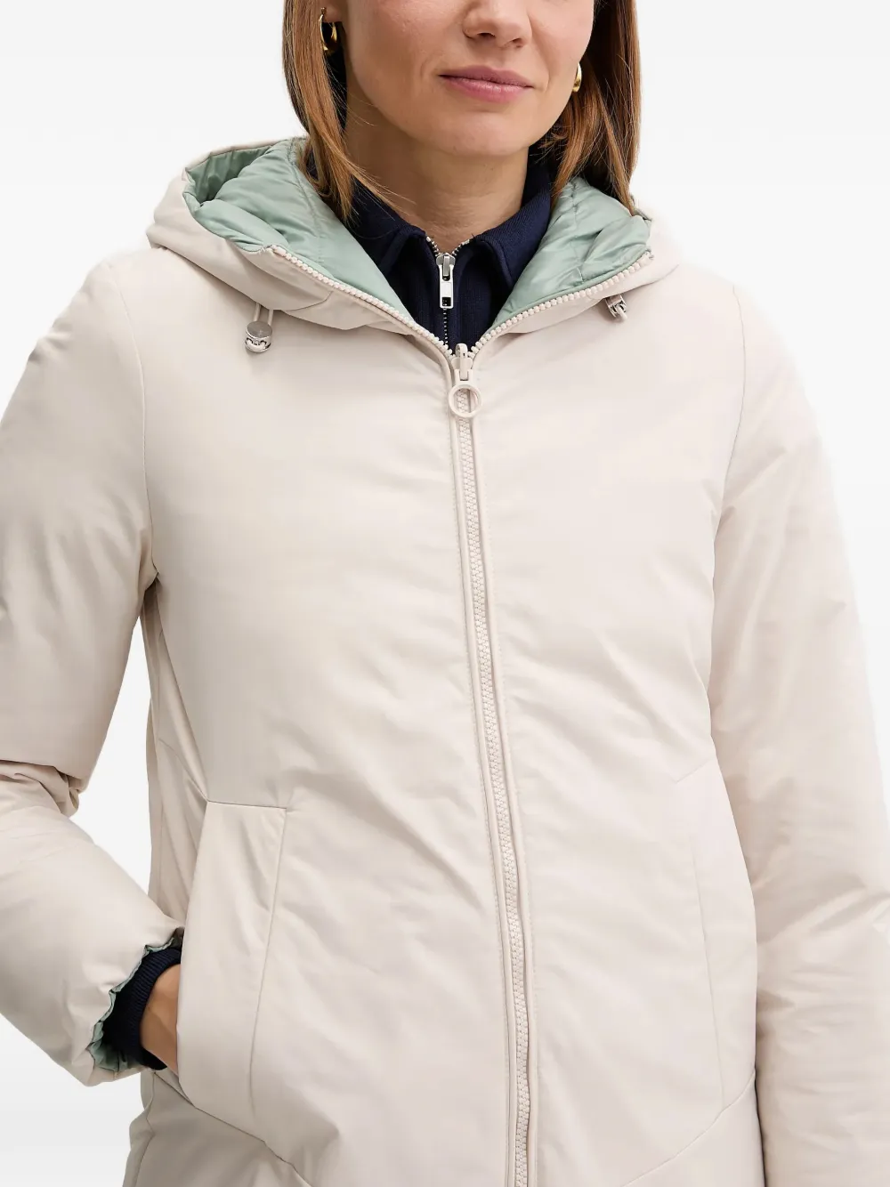 Geox Spherica omkeerbare parka met capuchon Beige