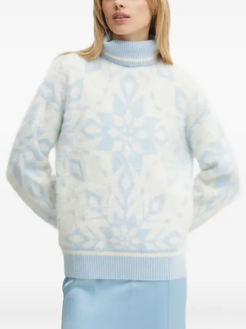 FROM FUTURE roll-neck patterned sweater