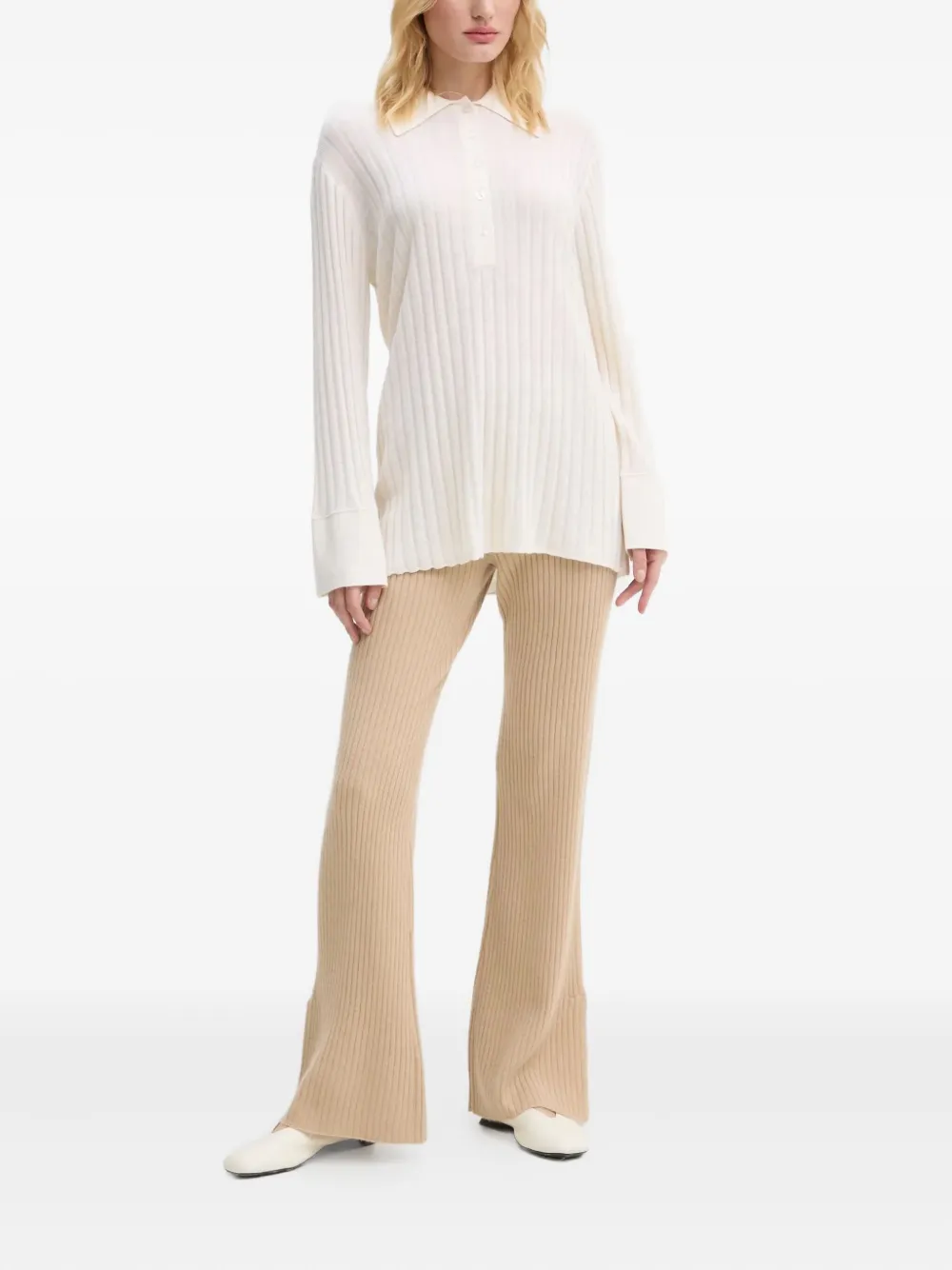FROM FUTURE ribbed cashmere trousers - Beige