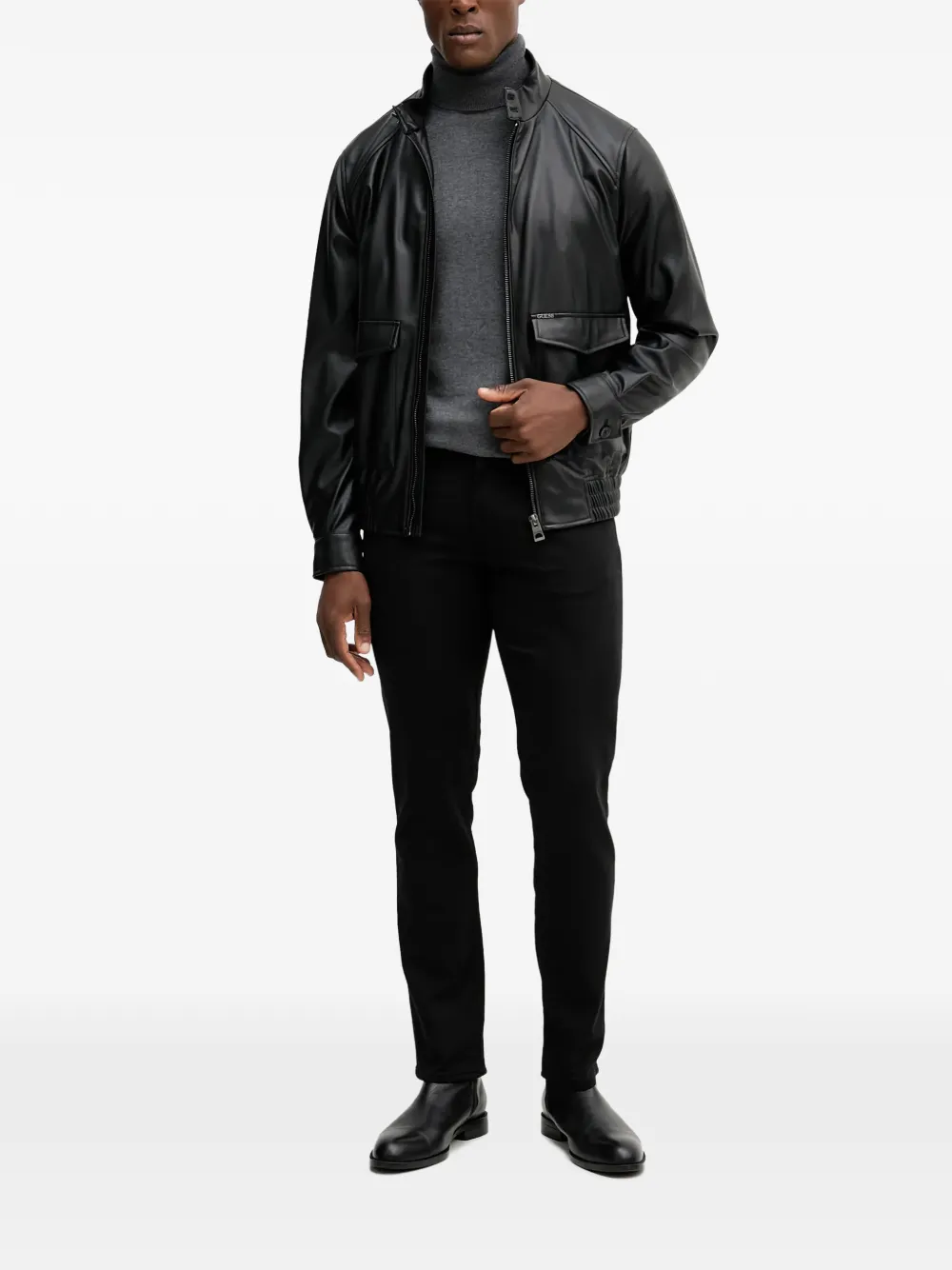 GUESS USA veste zippée à poches multiples | Vestes en cuir | Image 2