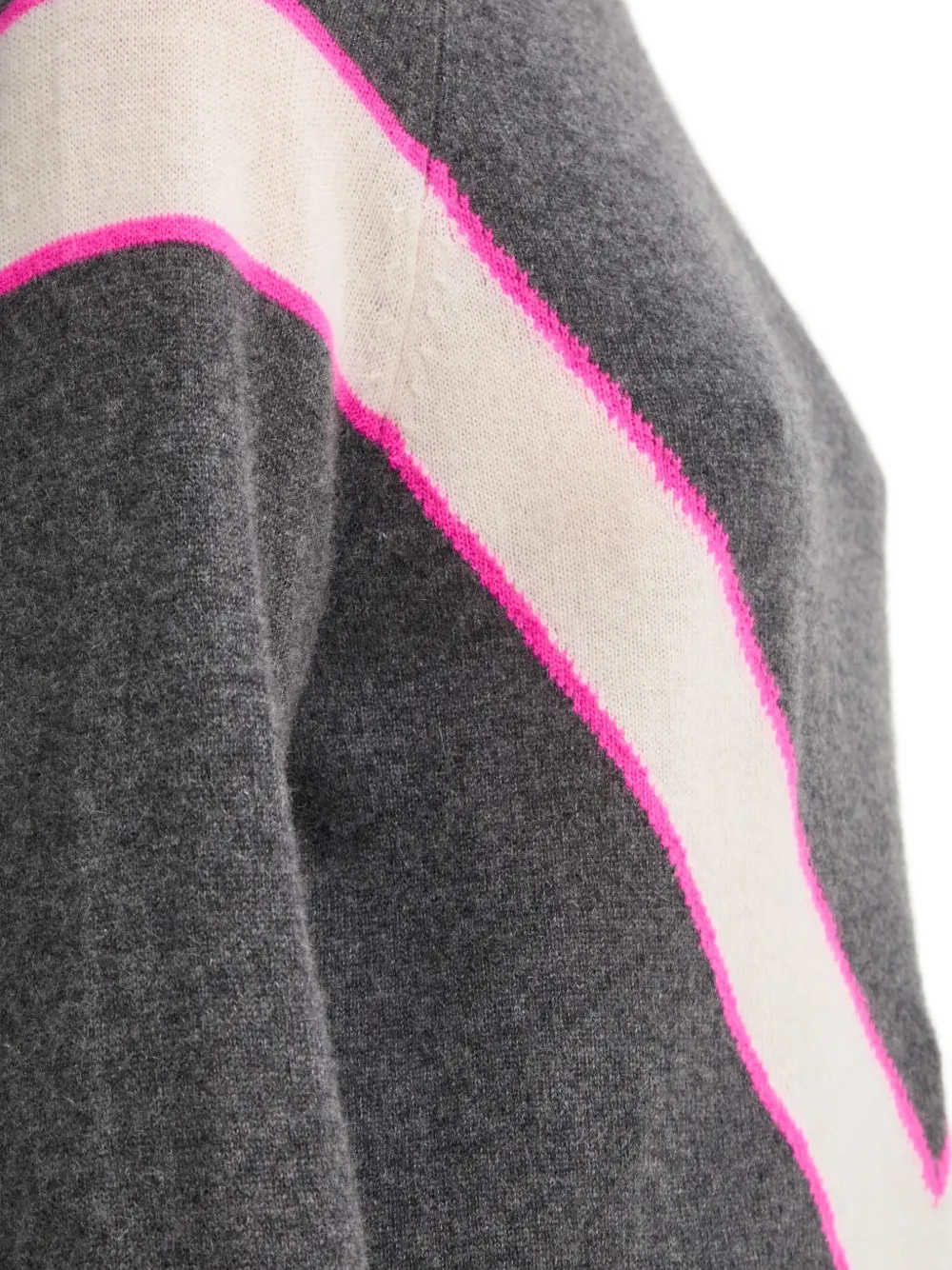 From Future Chevron-pattern Cashmere Sweater In Gray