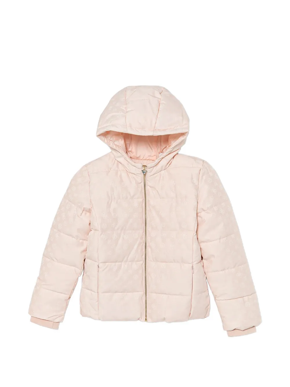 HUGO KIDS monogram-pattern puffer jacket - Rosa