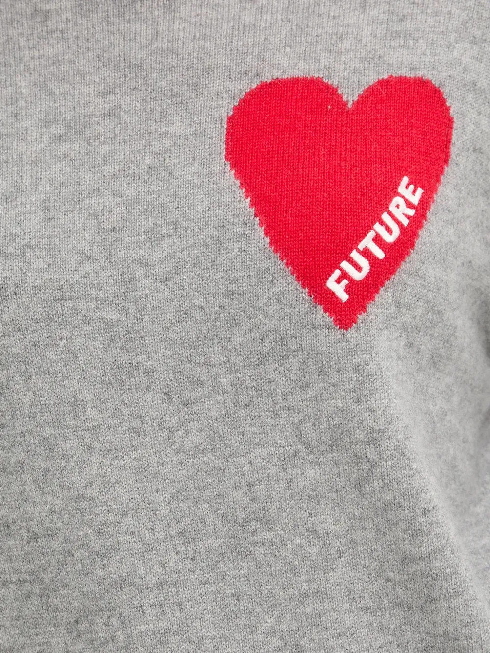From Future Heart-motif Sweater In Gray