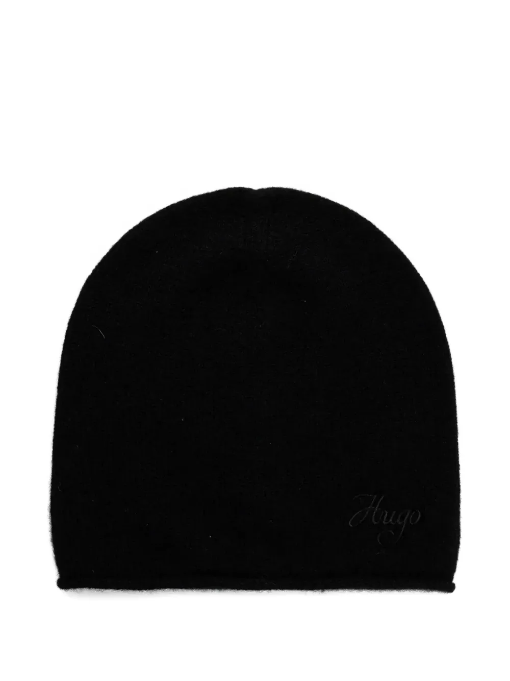HUGO logo-detal beanie hat | Black | Image 1