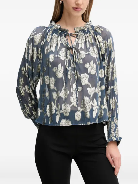 Hoss Intropia ruffled floral-print top