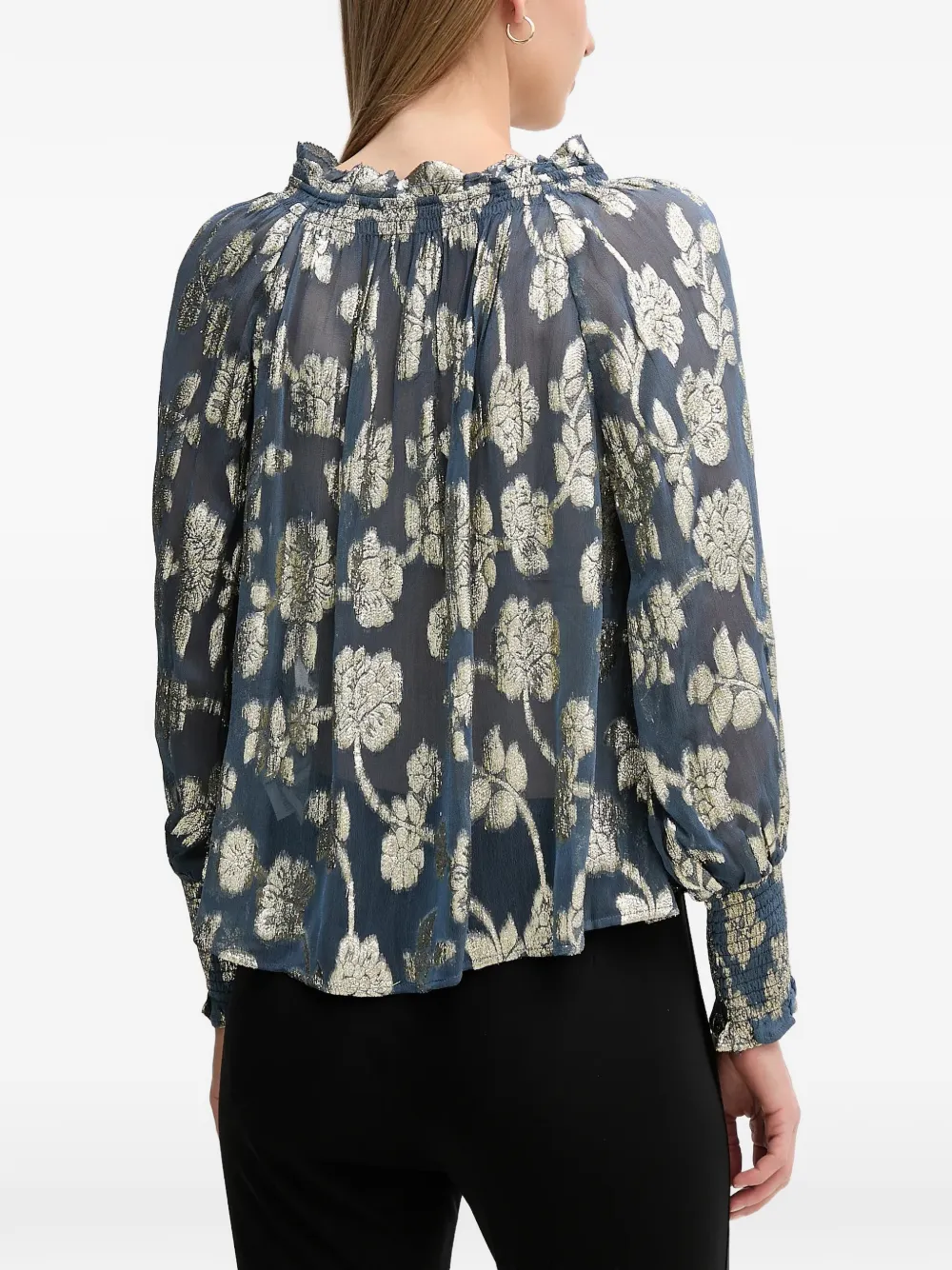  Hoss Intropia Top Con Estampado Floral - Azul 