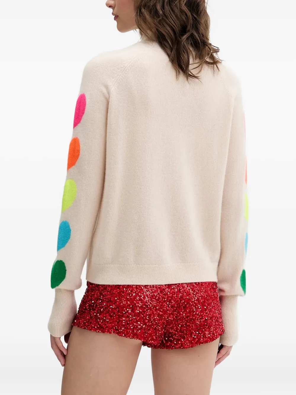 From Future Heart-motif Roll-neck Sweater In Neutral