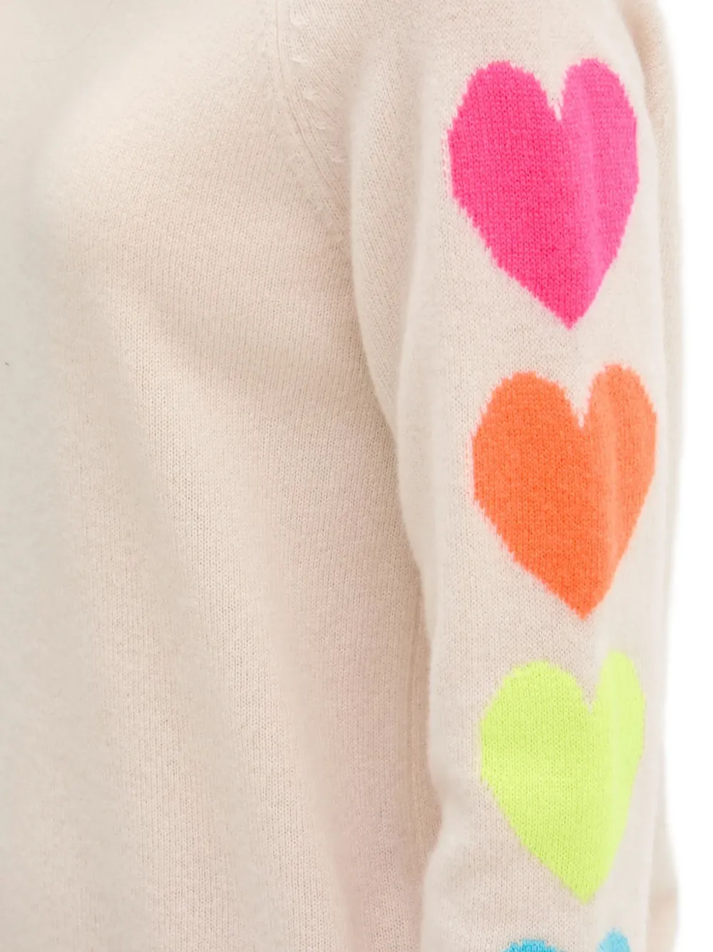 From Future Heart-motif Roll-neck Sweater In Neutral