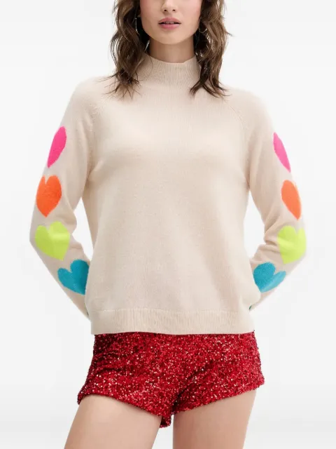 FROM FUTURE heart-motif roll-neck sweater
