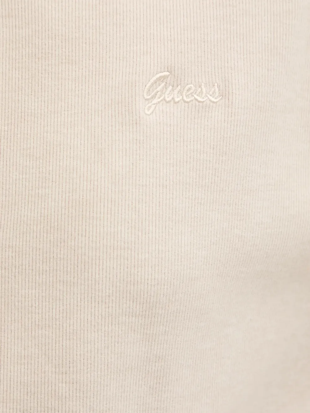 GUESS USA Hoodie met gestreepte mouwen Beige