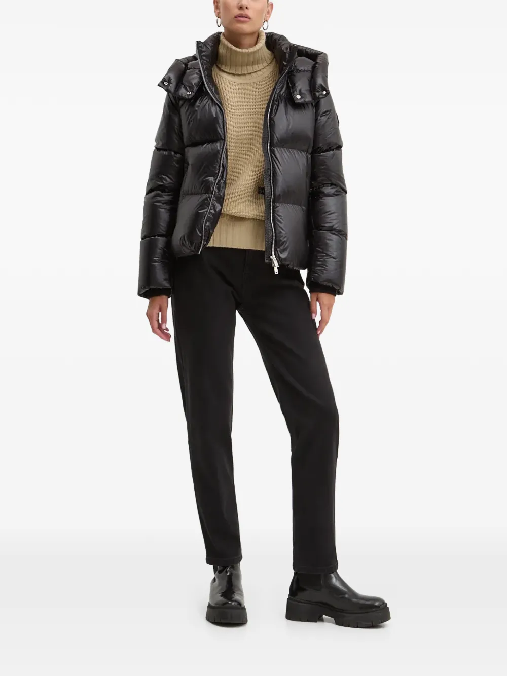 HUGO Blue jeans met logopatch - Zwart