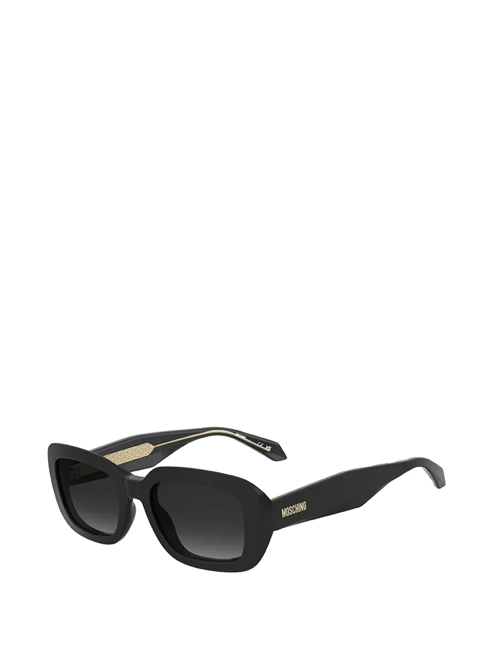 Moschino Eyewear Zonnebril met rechthoekig montuur - Zwart
