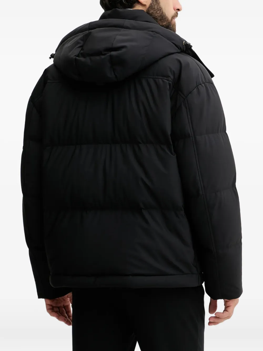 Moose Knuckles Hooded Pocket Jacket In Black