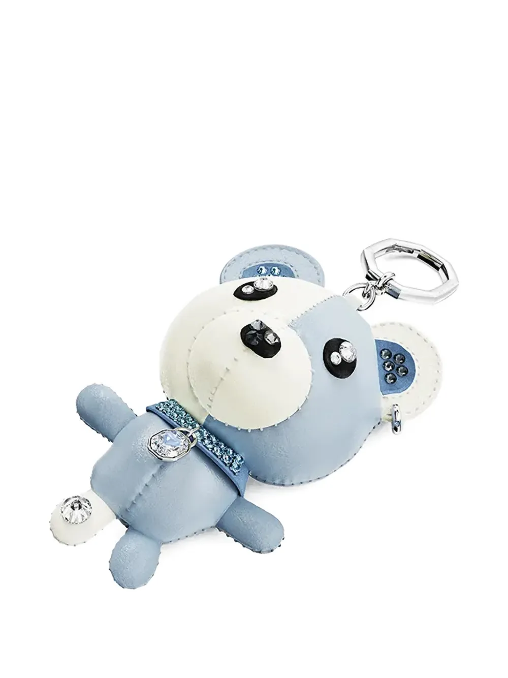 Swarovski Teddy Embellished Keyring In Blue
