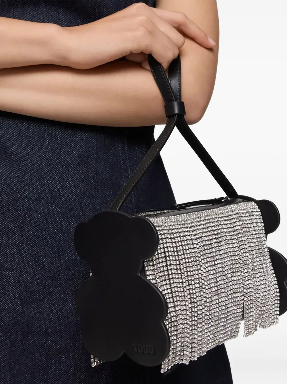  Tous Small Salsi Fringe-detail Shoulder Bag - Black 