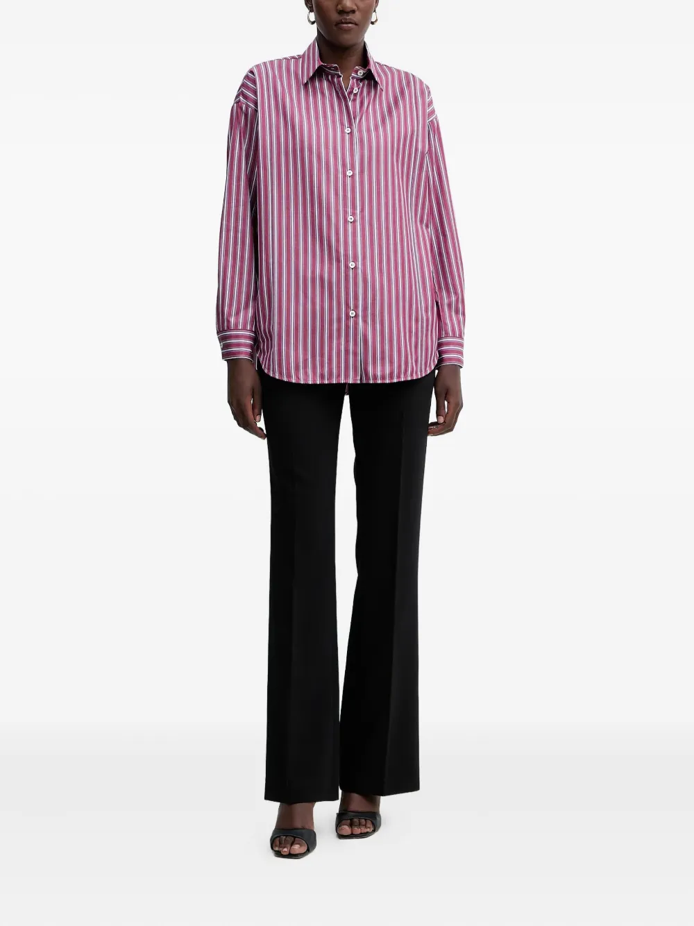 SIMONA CORSELLINI Gestreept blouse - Rood